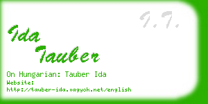 ida tauber business card